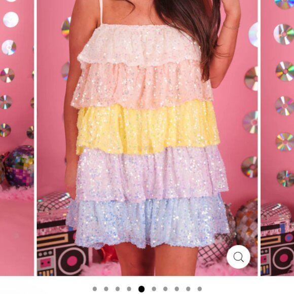 Julianna Boutique Dresses & Skirts - Julianna Boutique Over the Rainbow Sequin dress.